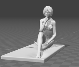 menina pose de impressão 3d a mulher garota mulheres imprimir impressora senhora 3d print model - Mito3D
