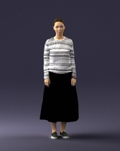 girl simple clothes 0319 3d print ready scan model polygon 3dprint human male realistic posed character people miniatures man woman child style success outfit fashion 3d print model - Mito3D
