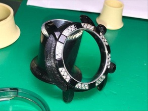 Givenchy regarder facette mode l'horloge accessoires exclusif impossible obtenir virole 3dmodel 3dprint remplacement out of production bijoux pierres brillant luxe poignet chronographe 3d print model - Mito3D