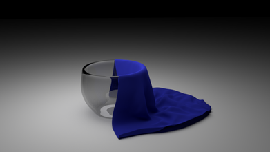 Glas Tasse Baumwoll-Schal gratis cup Baumwolle blau glasscup 3d print model - Mito3D