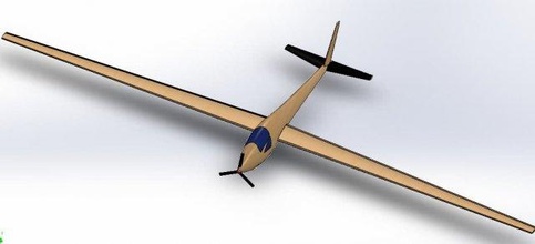 planador aeronave 3d modelo in 3dexport avião aeroespacial projeto 3d print model - Mito3D