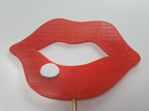 globo messaggio fiesta labbra labios 3d stampa modello in segni loghi 3dexport historieta celebrazione compleanno matrimonio 3d print model - Mito3D