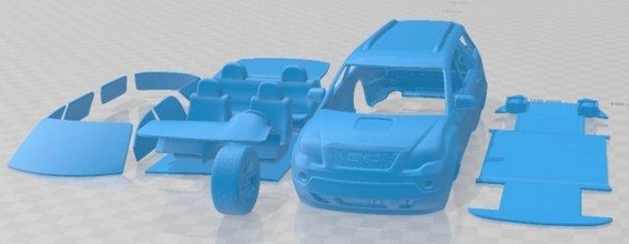 gmc Acadia 2011 yazdırılabilir araba yuva ölçülü Tamiya rc miniz hobi mikro 3d print model - Mito3D