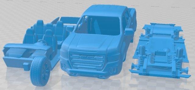 gmc canyon 2021 longo imprimível carro automotivo fenda escalextrico Tamiya rc miniz passatempo micro 3d print model - Mito3D