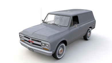 gmc panel kamyon 1967 3d model in 3dexport araba oto kargo araç chevrolet amerika birleşik devletleri amerikan retro eski klasik kanada chevy nostaljik 1960 c10 vagon 3d print model - Mito3D