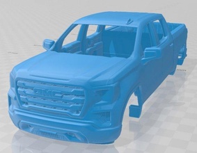 gmc sierra équipage élévation 1500 2020 imprimable corps voiture fente scalextric tamiya rc miniz loisir micro robot d'exploration 3d print model - Mito3D