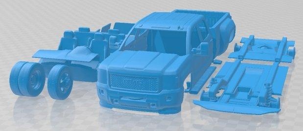 gmc sierra hd 2015 imprimible coche vehiculo automotor espacio scalextric Tamiya rc miniz pasatiempo micro fundido presión 3d print model - Mito3D