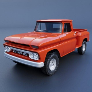 gmc escalón recoger 1965 automotor coche vehiculo coches vehículo pasatiempo auto chevrolet c10 camión escala modelo rueda Sla fdm impresión rc juguete 3d print model - Mito3D
