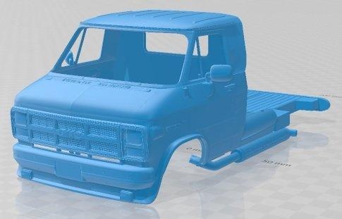 gmc Vandura yarış yazdırılabilir vücut kamyonet 3d Yazdır model otomotiv yuva ölçülü Tamiya rc miniz hobi mikro 3d print model - Mito3D