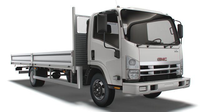 gmc w3500 rígido corpo caminhão 2021 2021car carros 2019 2020 veículo Utilitário carga luz comercial transporte basculante chassis 3D print model - Mito3D