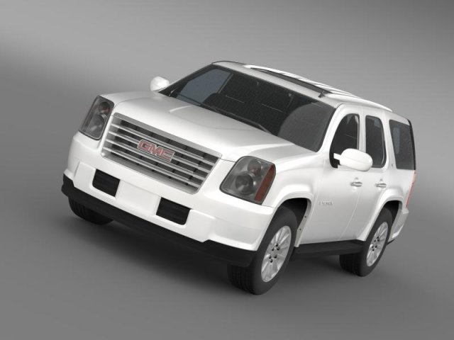 gmc yukon ibrido 2008 generale motori macchina veicolo auto automobile macchine 3d modello higt poli 3D print model - Mito3D