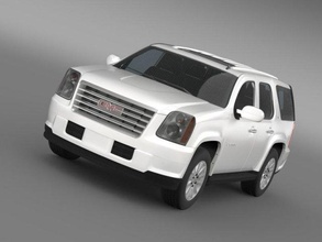 gmc yukon hybrid 2008 general motors avto car vehicle auto automobile cars 3d model higt poly 3d print model - Mito3D