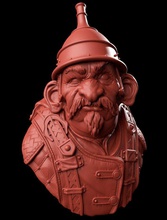 gnome bust 3d print model in figurines 3dexport fantasy stl obj sculpture creature printable 3d print model - Mito3D