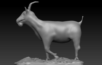goat 3d print model in animals 3dexport animal 3dprinter 3dprint 3dpirnting deer 3d print model - Mito3D