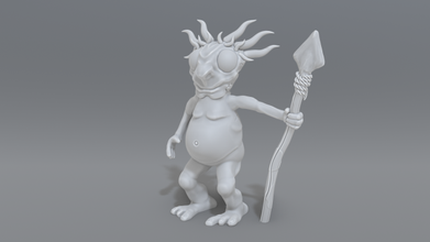 goblin 3d print model in figurines 3dexport fantasy creature monster mythological beast tale troll miniatures 3d print model - Mito3D