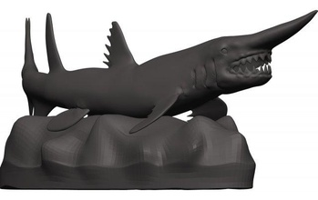 goblin shark fish 3dprinter 3dprinted 3dprinting 3dprint goblinshark wild wildlife sea seacreature 3d print model - Mito3D