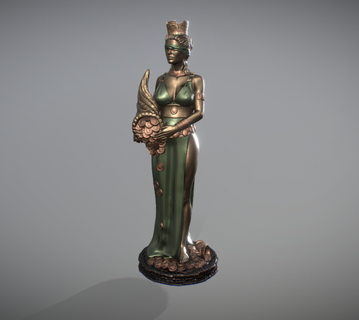 goddess fortune sculpture greek statue figure tyche art ancient sculptures 3d print model - Mito3D
