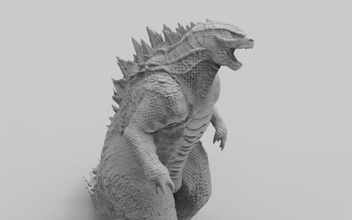 godzilla gojira 3d impressão modelo in monstros criaturas 3dexport monstro jogos brinquedo 3d print model - Mito3D