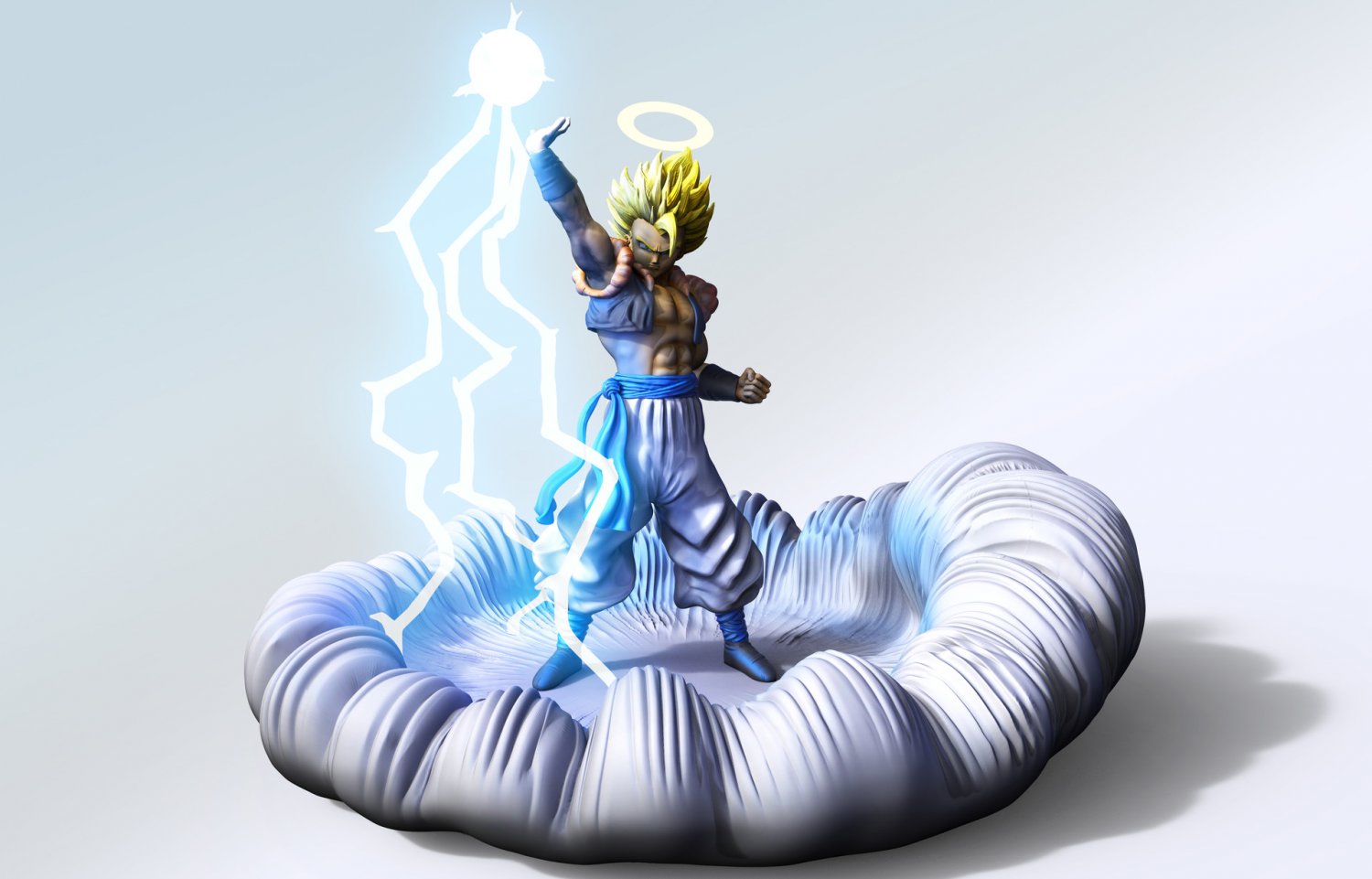 gogeta gogeeta continuar pelota acción figura imprimible esfera dragón Figura diorama aura gohan Super Saiyan saiyajin goku bulma krillin piccolo vegeta 3D print model - Mito3D