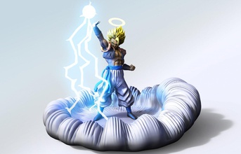 gogeta gogeeta Dragão bola açao figura imprimível esfera dragão ação diorama aura arroz super saiyan Goku bulma Krillin flautim vegeta 3d print model - Mito3D