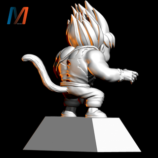 goku v009 3d impression modèle in monstres créatures 3dexport personnage végéta dragon ball balle animation sculpte 3d print model - Mito3D