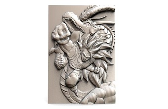 goku cnc 3 dragon ball art relief router wood 3d print model - Mito3D