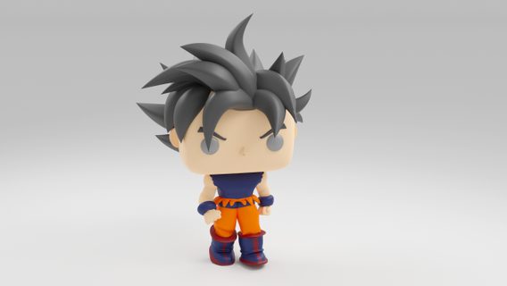 Goku super saiyan Drago palla funko pop uomo anime gratuito sayin naruto attacco titano stl 3d Stampa facile mini figura 3d print model - Mito3D