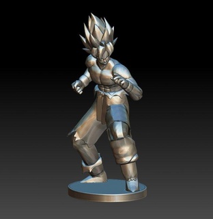 Goku super Sayajin 3d impressão modelo homem anime nerd 3d print model - Mito3D