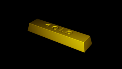oro bar 3d stampa modello in scultura 3dexport d'oro i soldi 3d print model - Mito3D