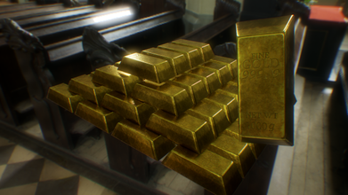 gold bar golden treasure textures 3d print model - Mito3D