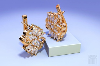 altın küpe taşlar markiz takı mücevher taş stl n cnc elmas ziynet Balmumu yazdırılabilir stil moda baskı 3d print model - Mito3D