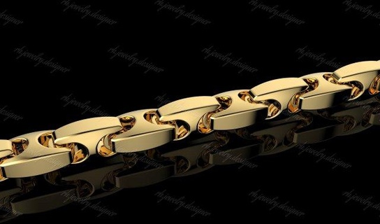 ouro n1132 colares joalheria prata ligação correntes elo pulseira 3d print model - Mito3D