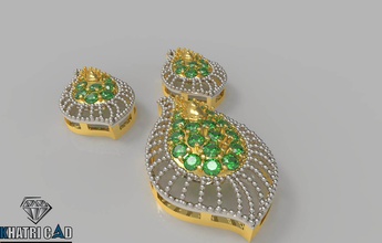 or pendentif de perles pendentifs bijoux jewelrydesign les cœur collier d'argent stl imprimable d'impression prêt l'habillement la mode beauté des indiens 3d print model - Mito3D