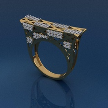 bague en or de l'anneau bijoux engagem imprimable le diamant mariage l'engagement la mode beauté les anneaux joyau solitair gem 3d print model - Mito3D