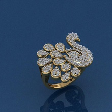anillo de oro la joyería engagem imprimible el diamante boda compromiso moda belleza los anillos joya solitair gem 3d print model - Mito3D