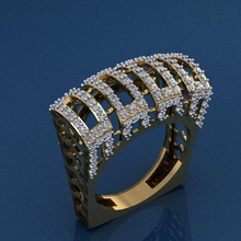oro squillare 3d stampa modello in anelli 3dexport gioielleria engagement stampabile diamante nozze fidanzamento moda bellezza gioiello solitario gemma 3d print model - Mito3D