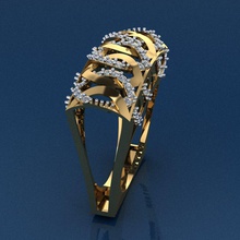 bague en or de l'anneau bijoux engagem imprimable le diamant mariage l'engagement la mode beauté les anneaux joyau solitair gem 3d print model - Mito3D