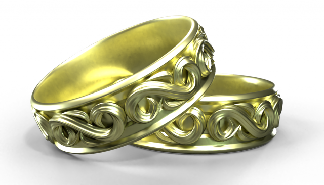 gold ring 3d model in jewellery 3dexport gold-ring diamond jewelery 3D print model - Mito3D