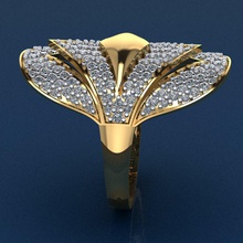 oro squillare 3d stampa modello in anelli 3dexport gioielleria engagement stampabile diamante nozze fidanzamento moda bellezza gioiello solitario gemma 3d print model - Mito3D