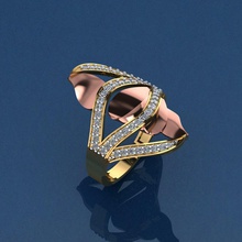 gold-ring gold ring Schmuck engagem bedruckbar ist diamond Hochzeit engagement Mode Schönheit Ringe Juwel solitair gem 3d print model - Mito3D