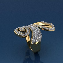 anillo de oro la joyería engagem imprimible el diamante boda compromiso moda belleza los anillos joya solitair gem 3d print model - Mito3D