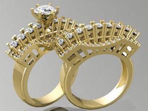 gold ring 006 free 3d print model in rings 3dexport jewelry engagem printable diamond wedding engagement jewellery fashion beauty jewel solitair gem 3d print model - Mito3D