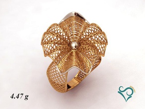 anel de ouro noivado impressão stl 3d do modelo flor-ring mulher-ring ouro-ring printable jóias pedra preciosa diamante rhino o cad engagment-ring 3d print model - Mito3D