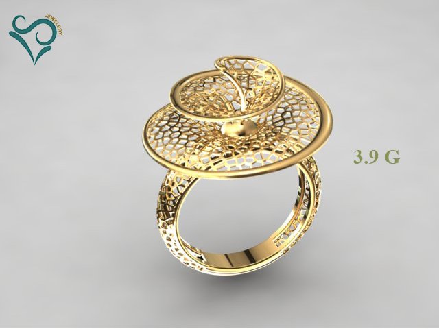 gold-ring Blumen-design Frau Hochzeit ring 3d-Druck Modell Schmuck Frau-ring Hochzeit-ring engagmentring engagment gold rhiho cad bedruckbar ist 3D print model - Mito3D
