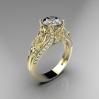 ouro anel r33 íris argolas anelar diamond ring joalheria modelo printing model imprimível pedra preciosa joias wedding noivado fashion pingente 3d print model - Mito3D