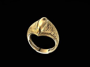 bague or pierre 3d bijou modèle d'impression de l'anneau or-anneau wedding-ring femme-anneau engagment-ring la mode précieuse le diamant rhino cad imprimable 3d print model - Mito3D