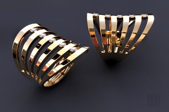gold ring mit Steinen Silber Schmuck Juwel Juwelier Steine Diamanten Edelsteine 3d Modell stl obj cnc drucken bedruckbar ist Mode Stil 3d print model - Mito3D