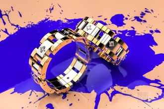 gold ring stones silver jewelry jewel gems cnc stl printing print 3d diamond diamant diamond-ring printable 3d print model - Mito3D