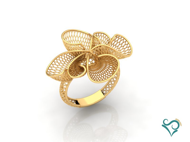 altın yüzük elmas nişan yüzüğü olmadan 3d yazıcı modeli yazdırılabilir goldring mücevher taş womanring weddingring enagement fashionring flowerring 3D print model - Mito3D