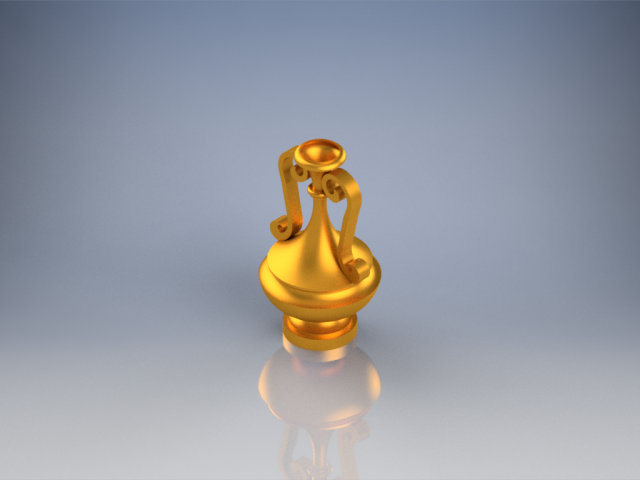 oro florero gratis floreros 3D print model - Mito3D